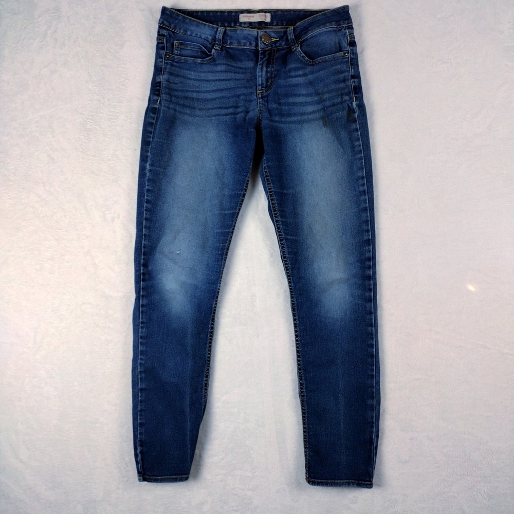No Boundaries Womens Skinny Jeans Size 11 Medium Wash Blue Stretch Denim Pants